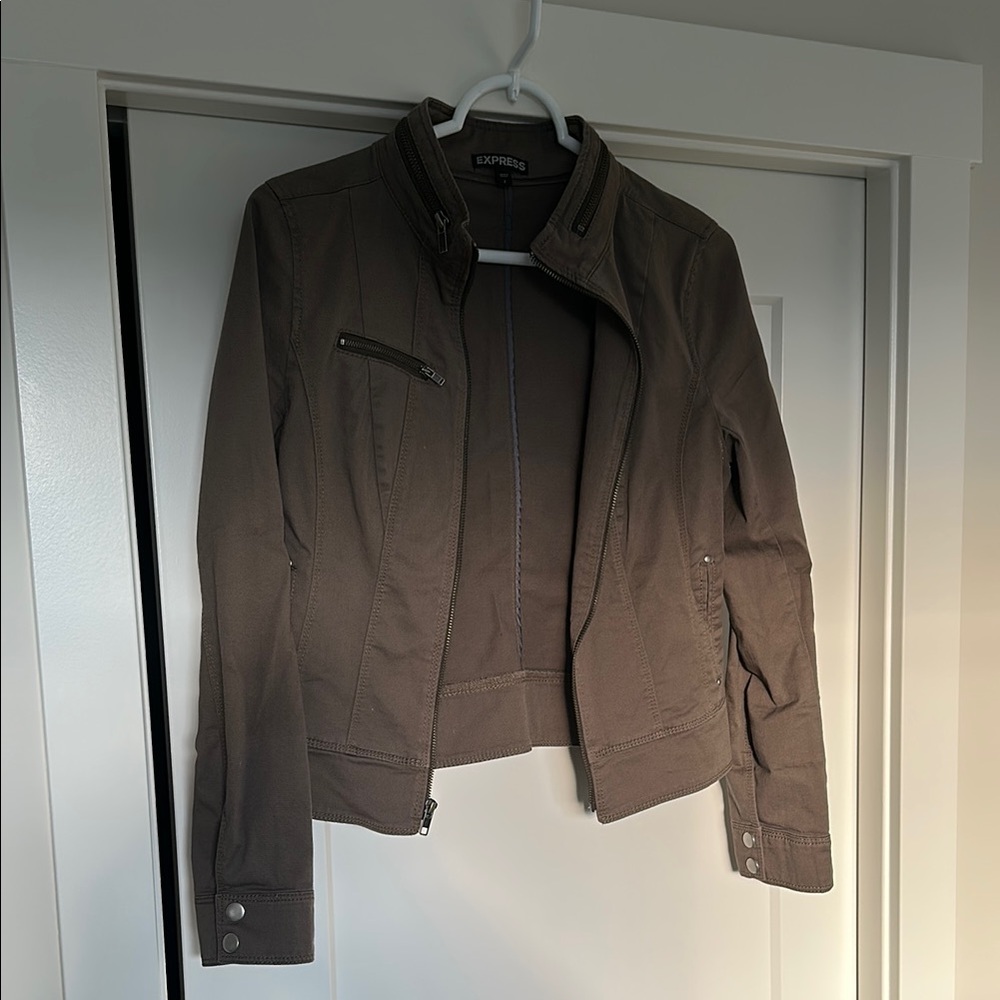 Express Women's Utility Jacket in Brown
